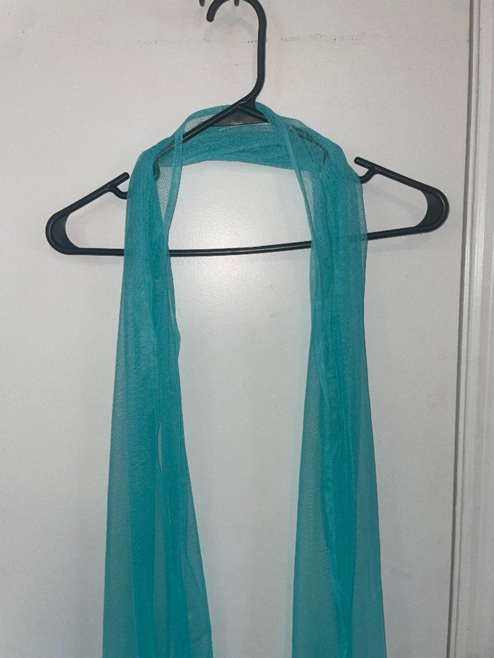 Teal Shawl with Gold trim